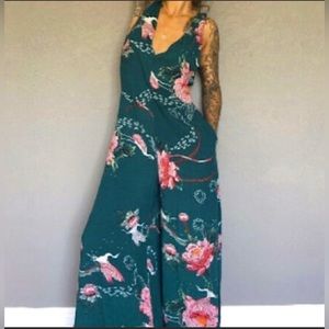 Anthropologie Jaase Crane/Floral Jumpsuit Romper Size XS